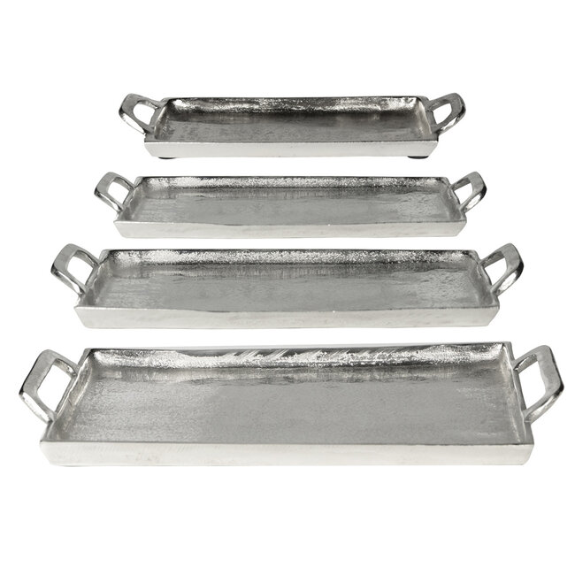 Mars & More mini dienblad zilver look 21x11cm