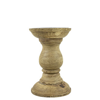 Mars & More kandelaar rond mango hout 15cm