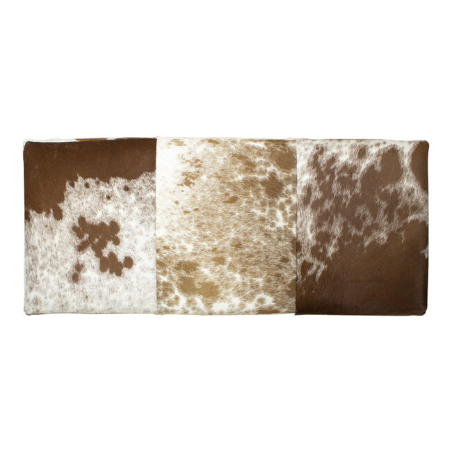 Mars & More bank chalet koe bruin wit 95cm