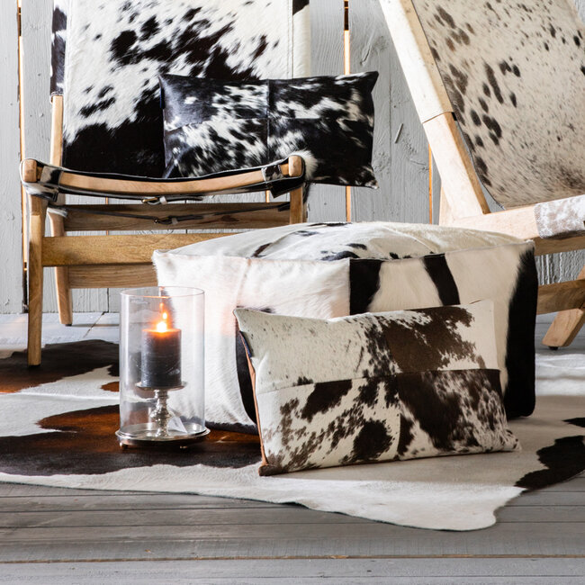 Mars & More half kussen koe zwart/wit 30x50cm