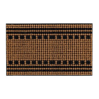 Dream-Living kokosmat strepen en vierkanten  zwart naturel 75 x 45 cm