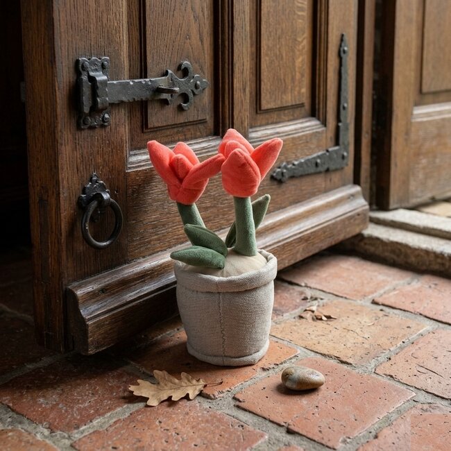 Dream-Living Deurstopper / raamstopper  tulpen in pot  20 x 8 cm 500gram
