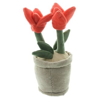 Dream-Living Deurstopper / raamstopper  tulpen in pot  20 x 8 cm 500gram