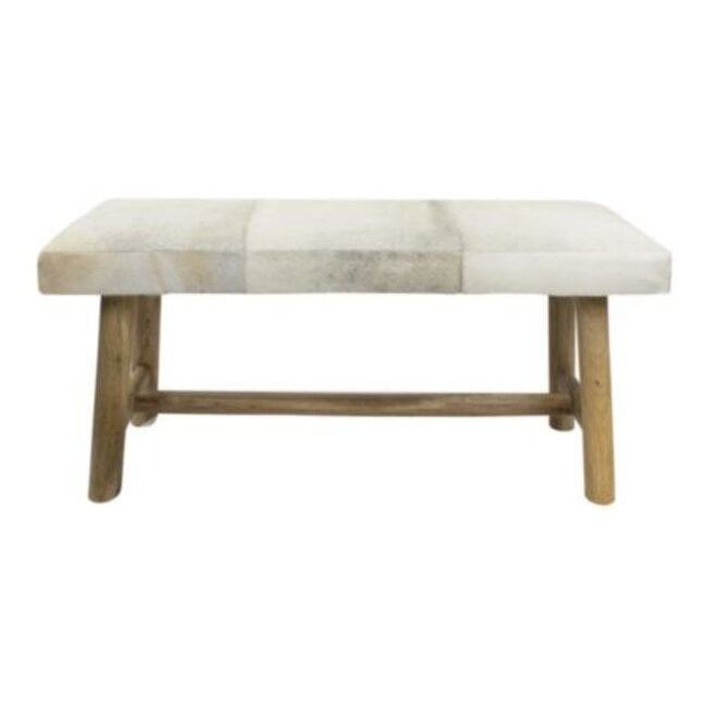 Mars & More bank chalet koe grijs 95cm