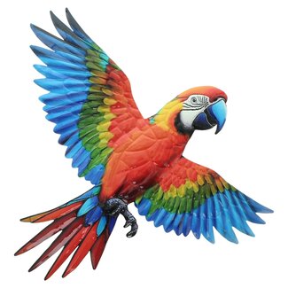 Dream-Living Kleurrijke papegaai  wanddecoratie 53 x 45 cm
