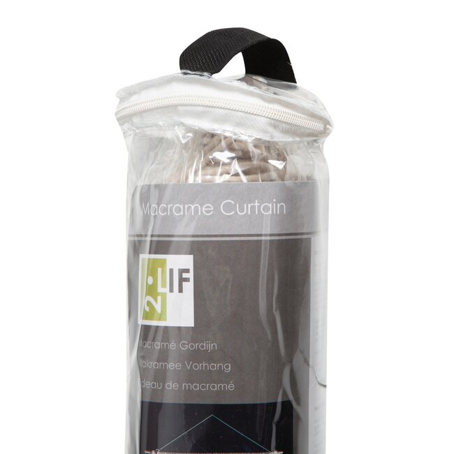Linen & More Macrame off-white Curtain 90 x 200 cm