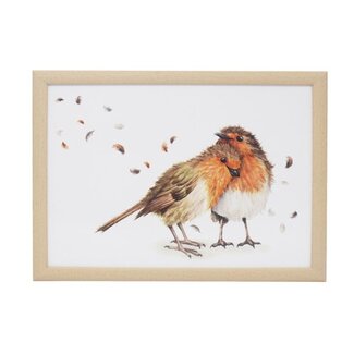 Clemency Bunn Schootkussen - Laptray Roodborstje koppel 44x33x6cm