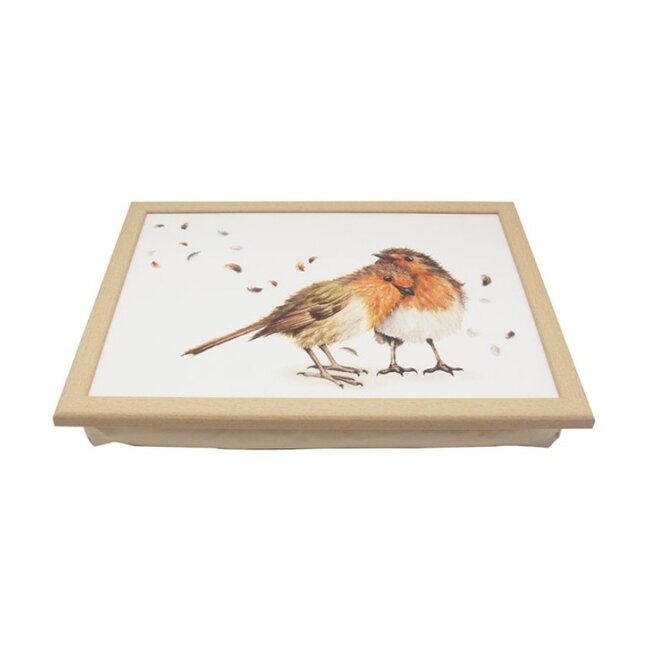Clemency Bunn Schootkussen - Laptray Roodborstje koppel 44x33x6cm
