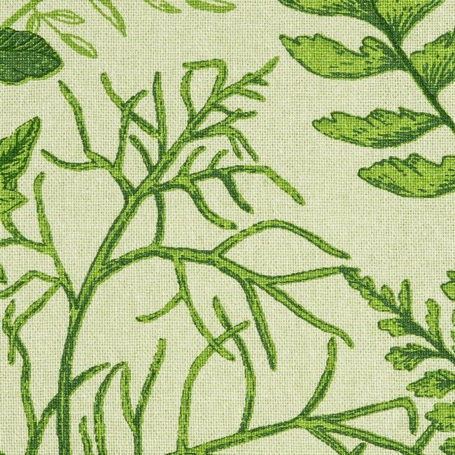 Linen & More Fern Print kussen groen 45x45cm