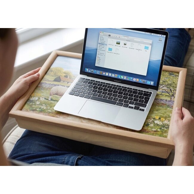 Lesser & Pavey Schootkussen laptray bordercollie met  schaap 43x33x6cm