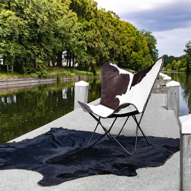 Mars & More vloerkleed koe gekleurd zwart 250cm