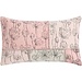 Linen & More patchwork bloemen sierkussen roze 30x50cm
