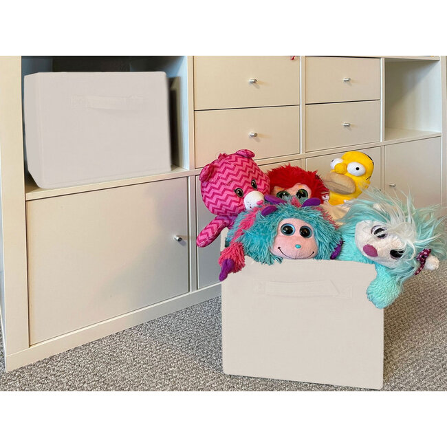 Dream-Living Set van 6 Opvouwbare Opbergdozen  26x26 cm- Wit