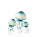 J-Line Wanddecoratie Kwallen IJzerblauw/Wit
