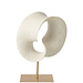 J-Line Abstracte decoratie van hars in wit/goud, groot formaat