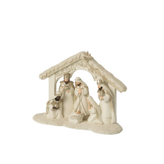 J-Line Geboortesteen Lichtbeige/Goud Groot