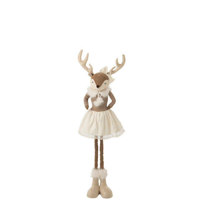 J-Line Moose Telescope + Lady Polyester Beige Small