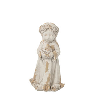 J-Line Angel Flower + Outdoor Magnesium Ecru/Beige
