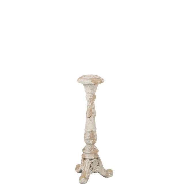 J-Line Theelichthouder voor buiten, magnesium, ecru/beige