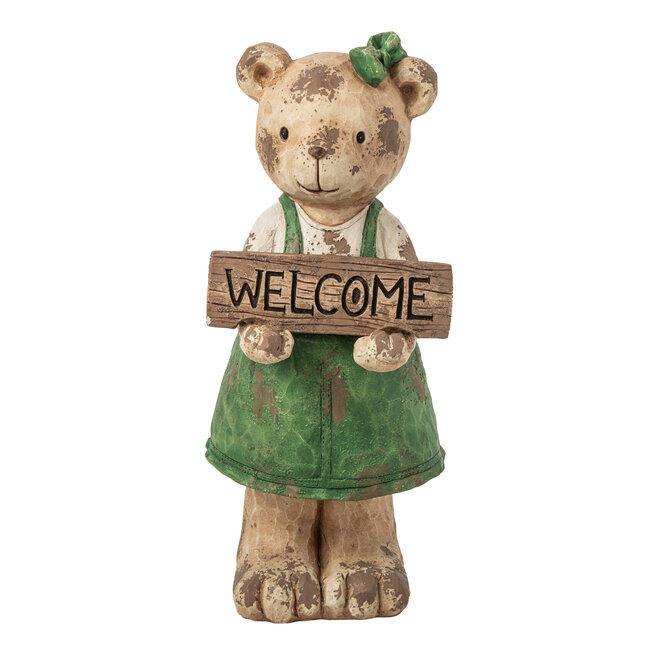 J-Line Bear Welcome Magnesium Groen/Bruin