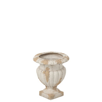 J-Line Bloempot voor buiten Medici Magnesium Ecru/Beige Klein