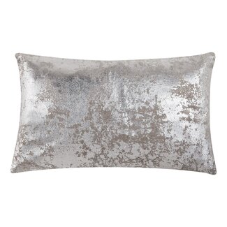 Linen & More All Over Foil Lichtgrijs/Zilver kussen 30x50 cm