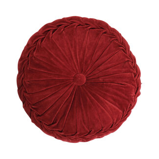 Linen & More Kanan kussen rood dia40x10cm