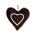 Linen & More Heart Valentin kussen bruin 25x23cm