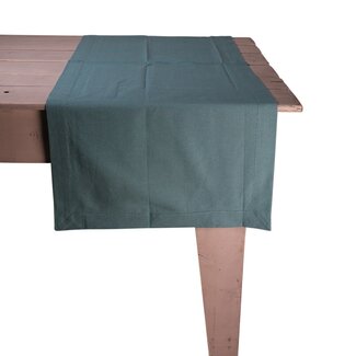 Linen & More Indi Tafelloper aqua 50x140cm