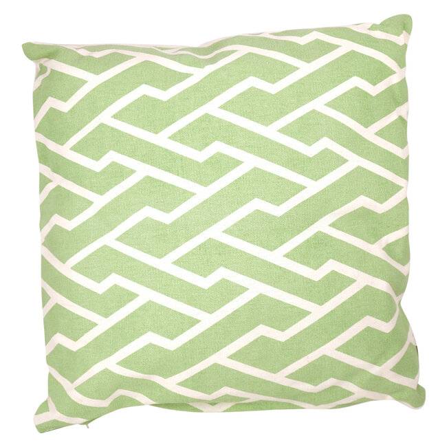 Linen & More Mr. Graphic kussen groen 50x50cm