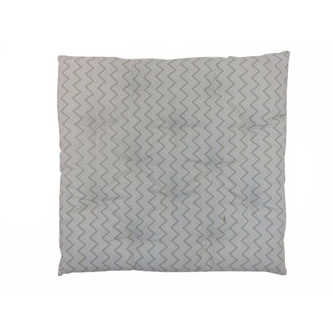 Linen & More Fine Zigzag stoelkussen taupe 40x40cm+5cm