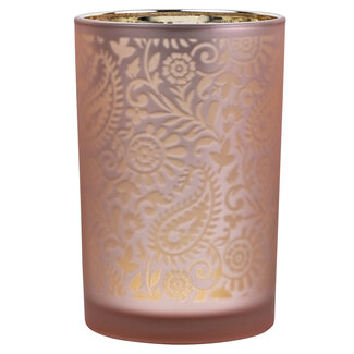 Mars & More waxinelichthouder paisley roze large 18cm