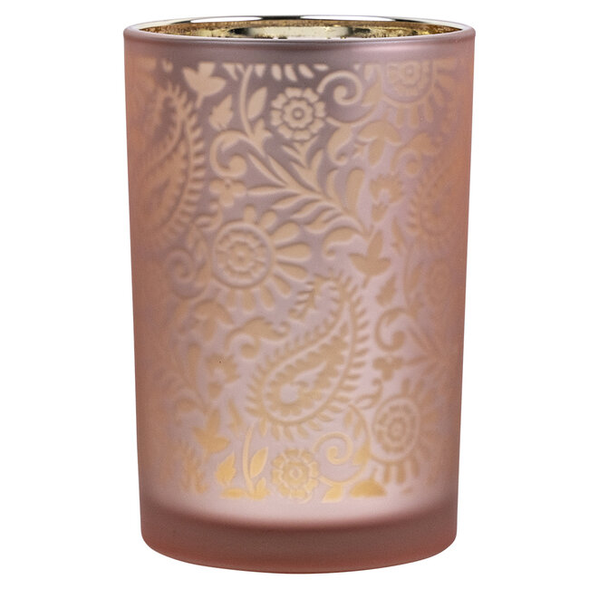 Mars & More waxinelichthouder paisley roze large 18cm