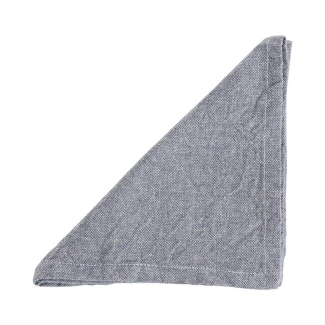 Linen & More Suzy Keukenset indigo blauw 33x45cm (set of 8)