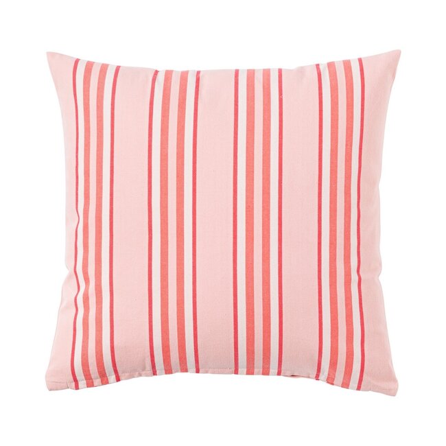 Linen & More Multi Stripe kussen roze 45x45cm