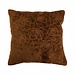 Linen & More Rose Embroidery kussen roodbruin 45x45cm