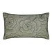 Linen & More Rosanna Kussen geborduurd donker groen 30x50cm