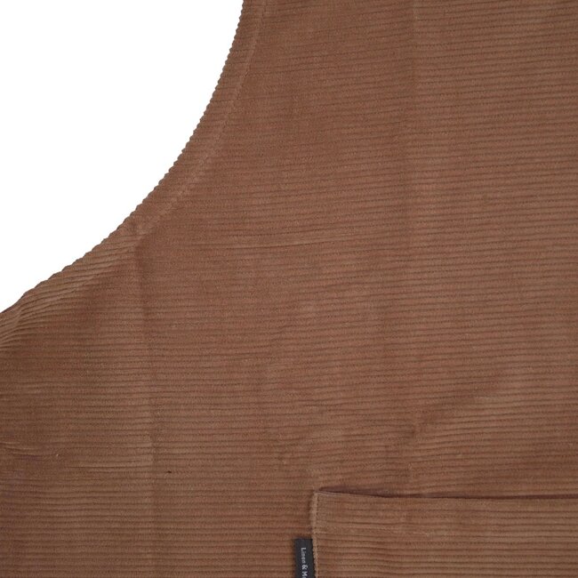 Linen & More Corduroy schort bruin 75x90cm