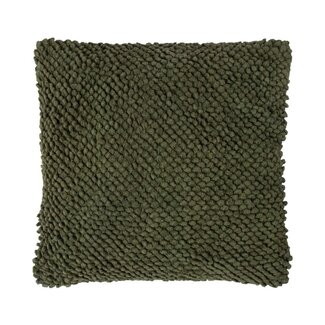 Linen & More Jumbo dots olive green cushion 45x45 cm