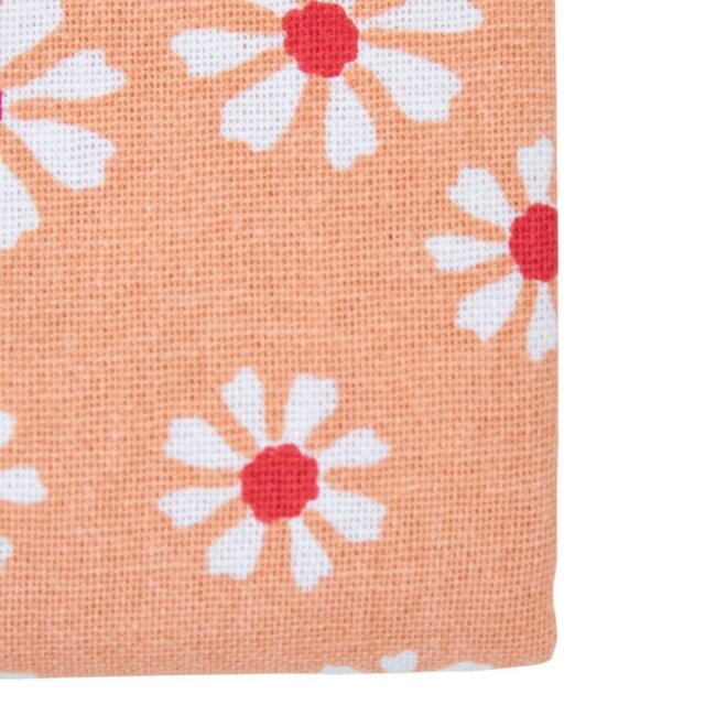 Linen & More Daisy Flowers Tafelkleed Textiel oranje 140x250cm