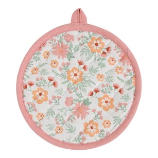 Linen & More Freddie Pannenlap Onderzetter rond roze 20cm