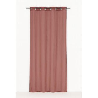 Linen & More Monna gordijn terracotta 8 rings 135 x 260 cm