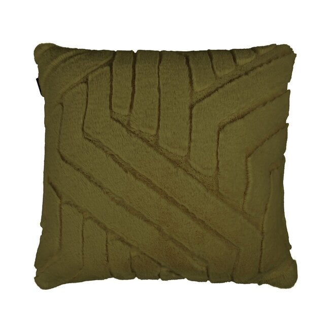 Linen & More Kussen Abstracte Lijnen Groen 45x45cm