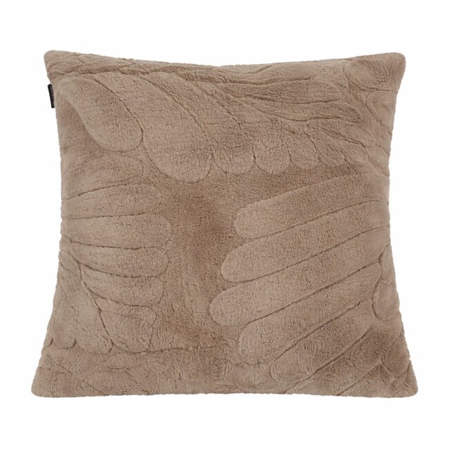 Linen & More Kussen Bladeren Taupe 45x45cm