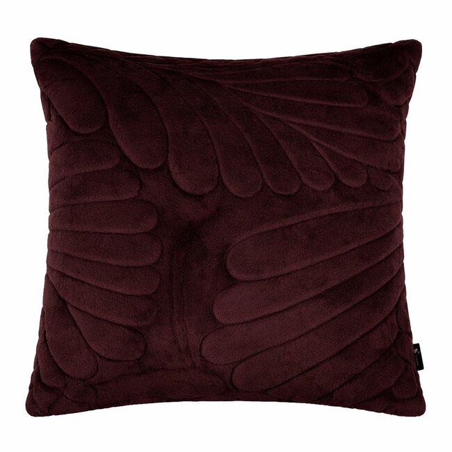 Linen & More Kussen Bladeren Bruin 45x45cm