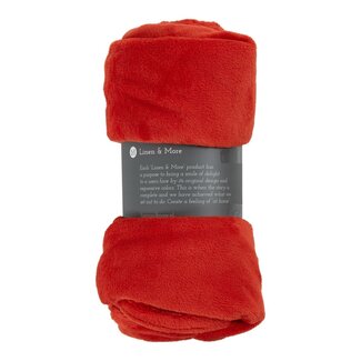 Linen & More Marmaris plaid Oranje 130x170cm (rolled)