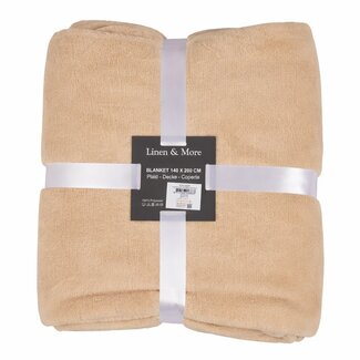 Linen & More Plaid Marmaris Beige 140x200cm