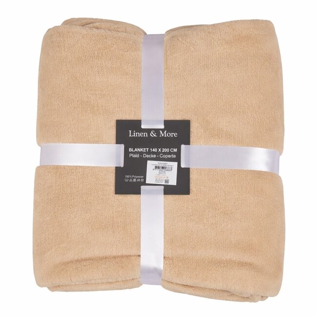Linen & More Plaid Marmaris Beige 140x200cm
