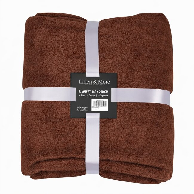 Linen & More Plaid Marmaris Bruin 140x200cm
