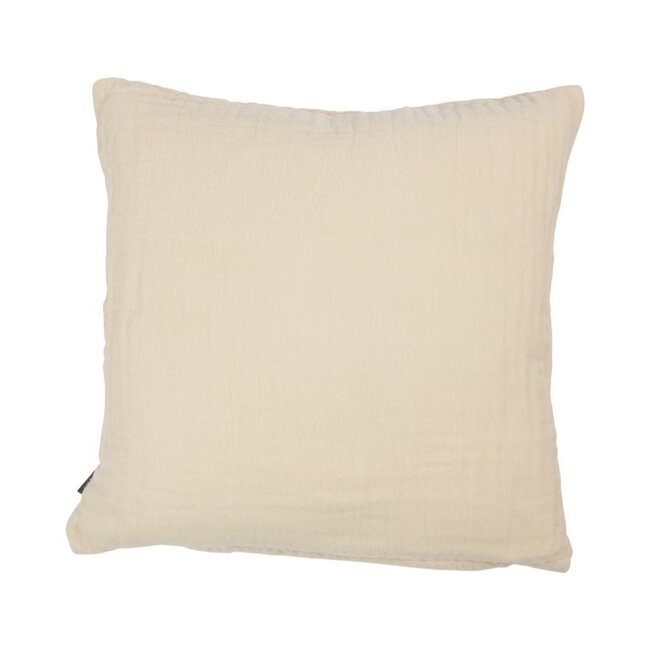 Linen & More Nova Kussen Mousseline crème 45x45cm